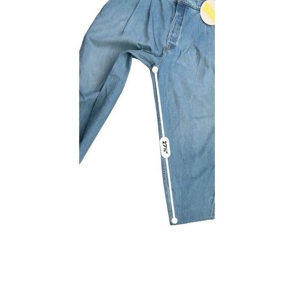 Mother Snack Double Prep Fun Dip Flood Fray Jeans Size 34 Cropped Raw Hem NWT - Picture 3 of 8